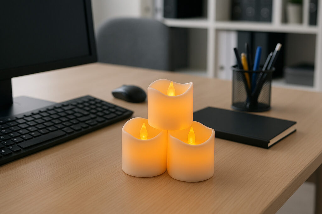 オフィスのキャンドル（電気）画像